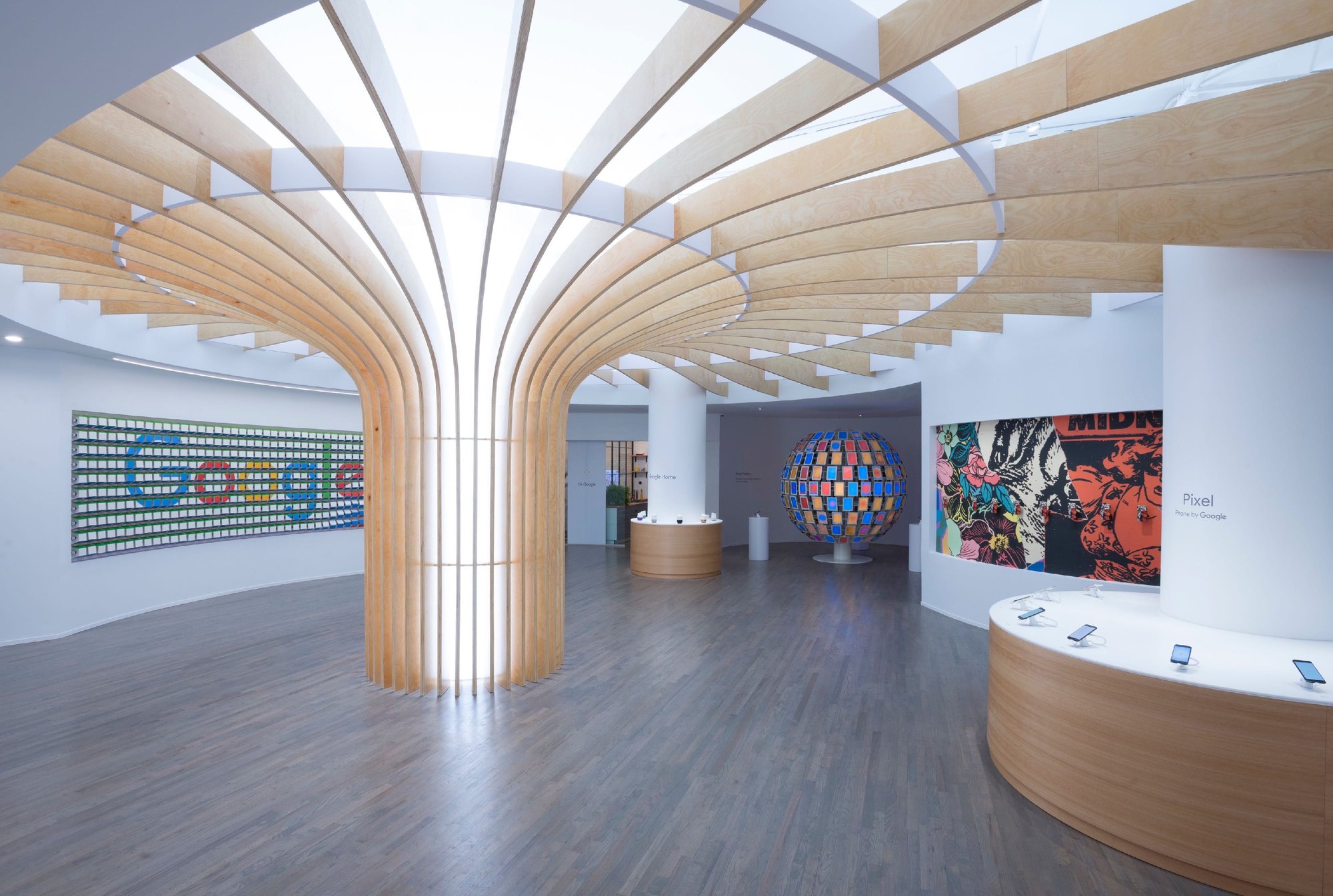 Interior of the Made by Google shop, SoHo