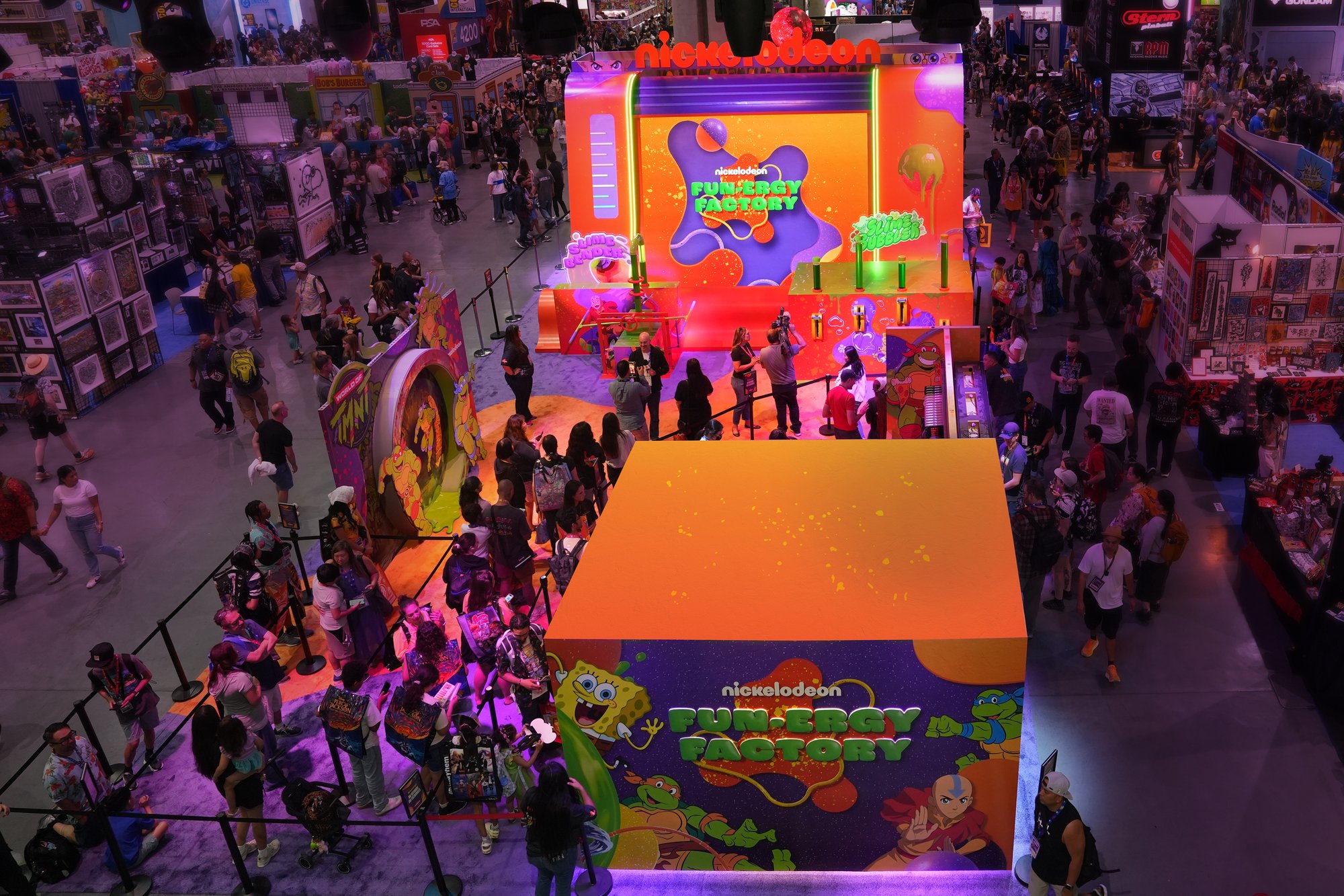 Booth top-down view