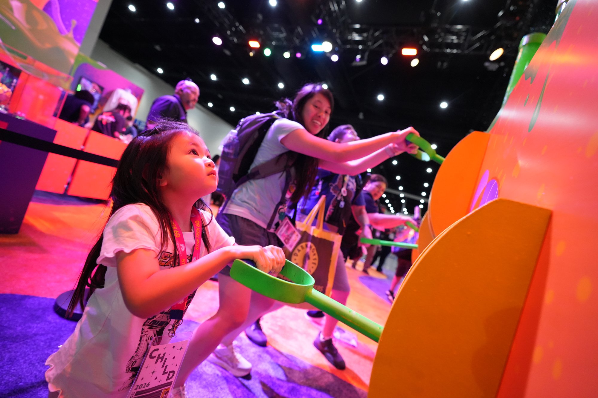 Guests working the Slime Bubbler