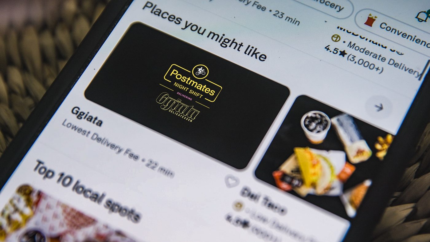 Postmates Night Shift app screen