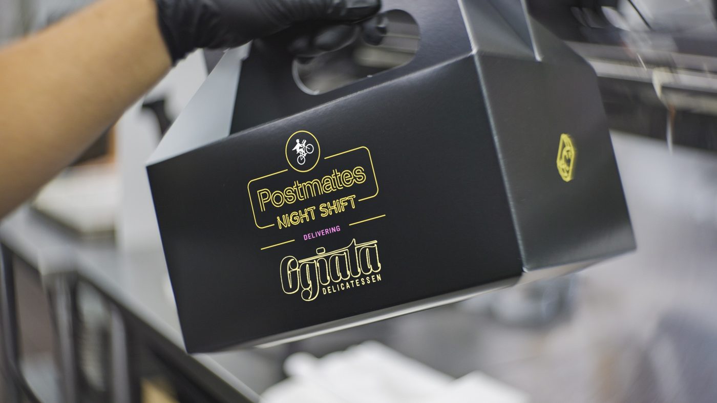 Postmates Night Shift packaging