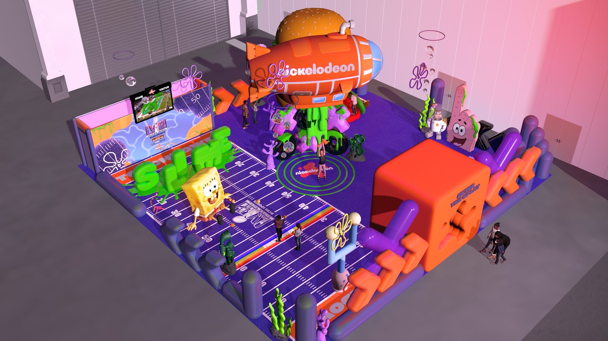 Nickelodeon Super Bowl — 3D render