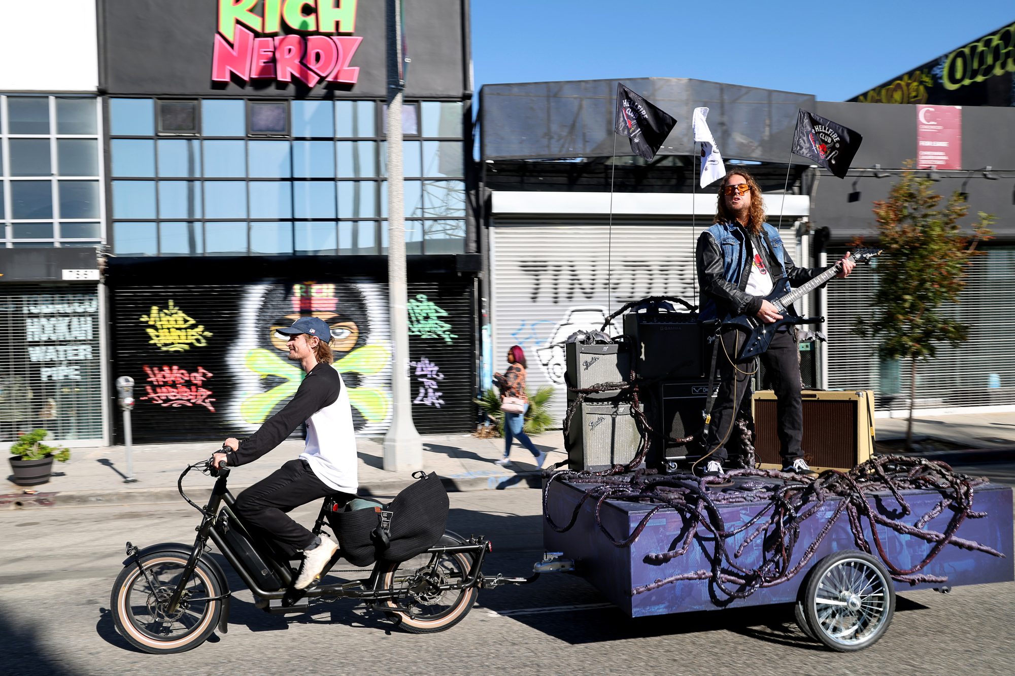 Guitar hero parade rig