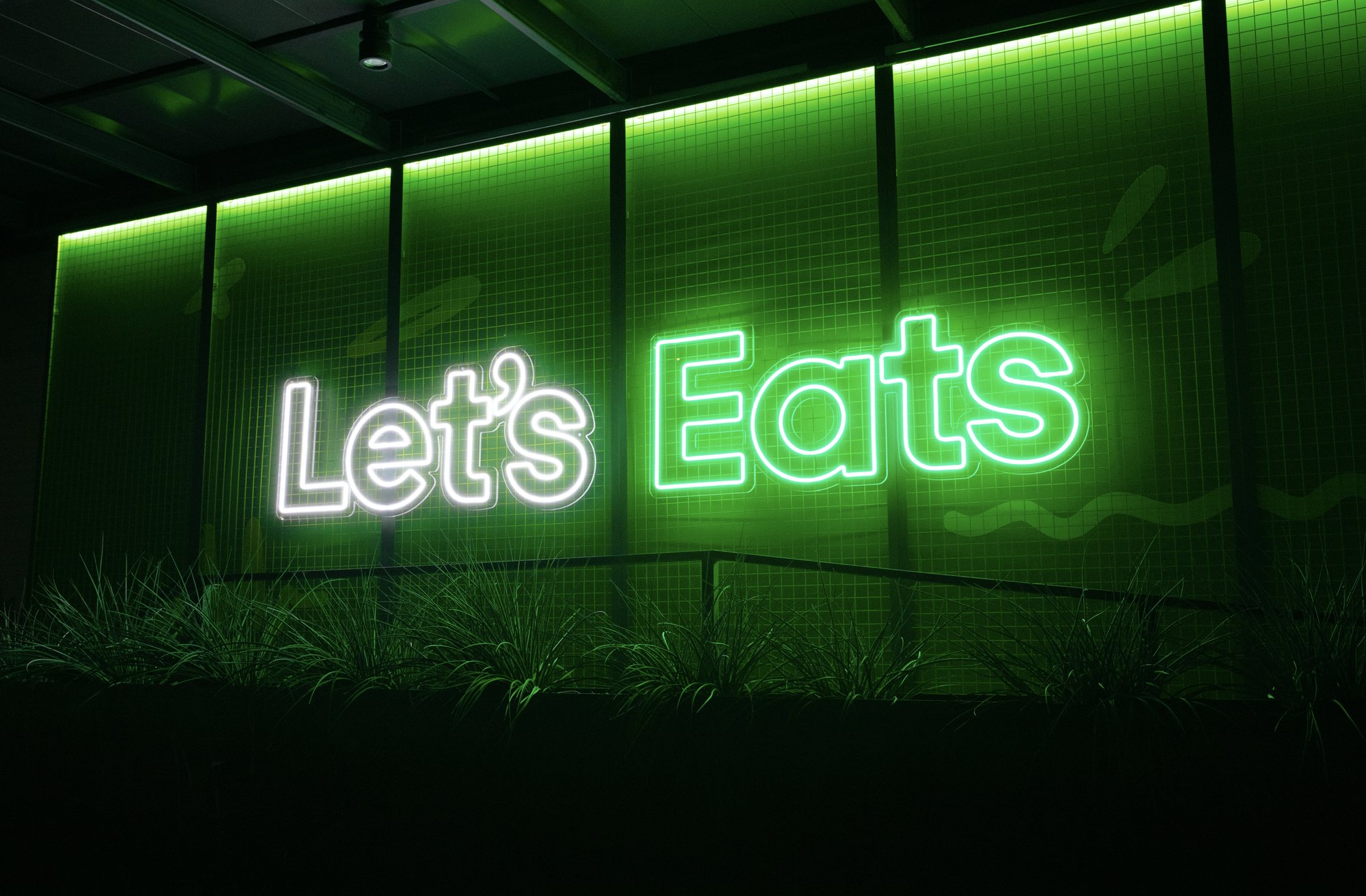 Let's Eats neon signage at SXSW