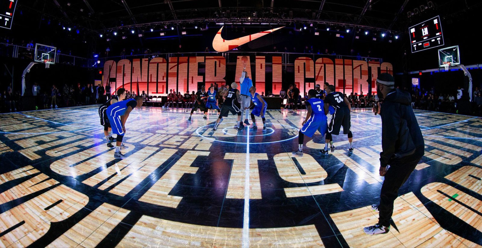 Nike Zoom City LED court with players